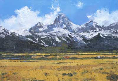 James Pringle Cook oil painting of Tetons from Idaho