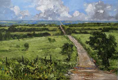 James Pringle Cook oil painting of Flint Hills of Kansas