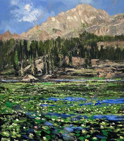 James Pringle Cook oil painting of Lily Lake in Idaho
