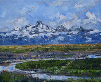 James Pringle Cook oil painting of Teton Valley